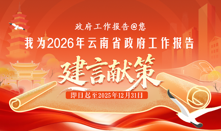 我为2026年云南省政府工作报告建言献策
