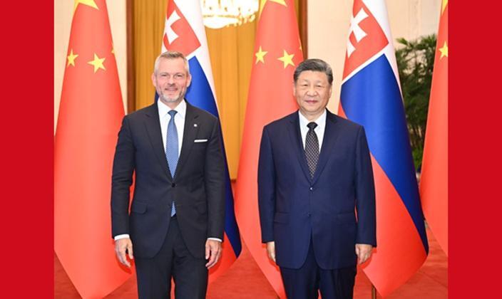 习近平同斯洛伐克总统佩列格里尼会谈